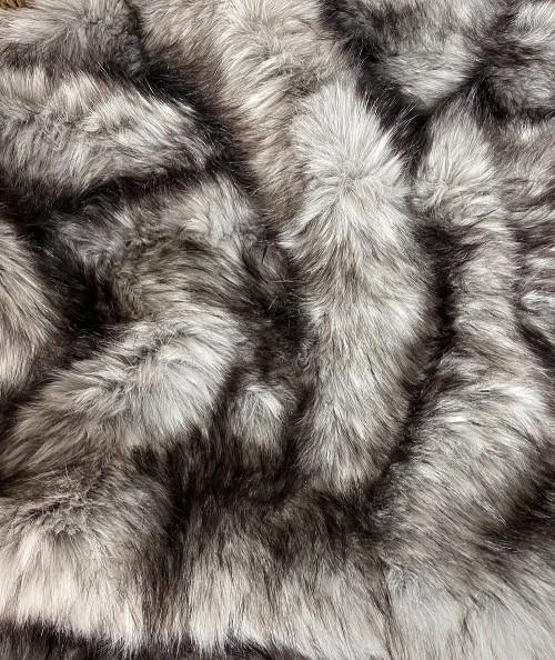 Close up image of Coyote faux fur fabric