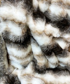 Close up image of the Ashford White faux fur fabric