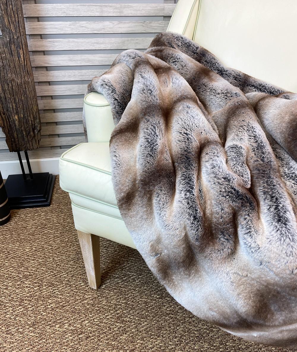 Luxury Chamois faux fur throw