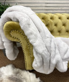 Arctic Fox faux fur throw