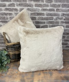 Chelsea Sandstone faux fur cushions