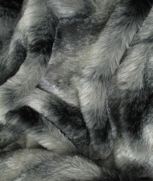 Close up image of the Ashford Black fur fabric