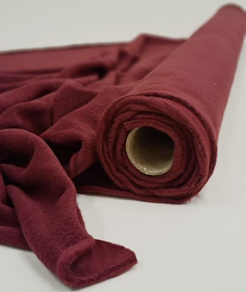 Wine fleece fabric