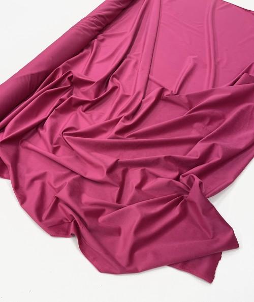 Cerise velvet craft fabric