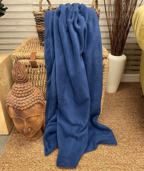 Dark blue fleece blanket