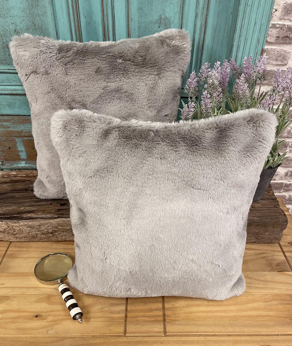 Chelsea Taupe Faux Fur Cushions