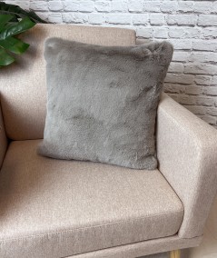 Pale short haired luxury fur cushions