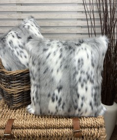 Spotted Lynx Faux Fur Cushions