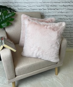 Luxury Pink Fake Fur Cushion Covers