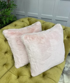 Chelsea Pink Faux Fur Cushion Covers