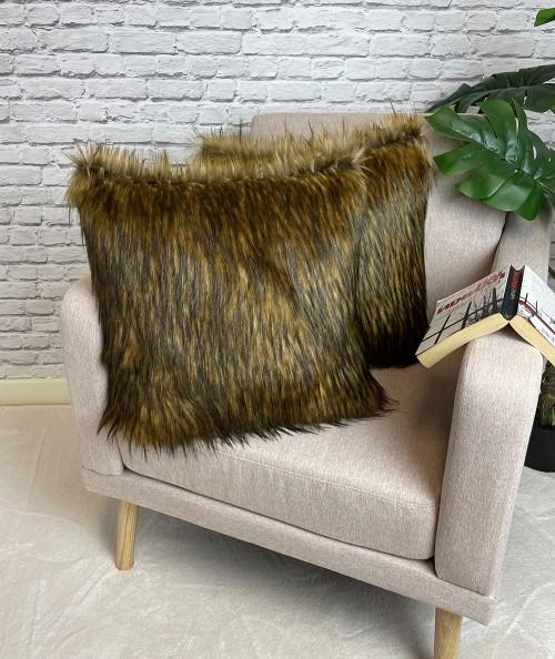 Red Panda Faux Fur Cushion Covers