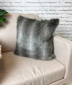 Striped fur cushion covers