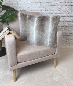 Patterned faux fur cushion covers