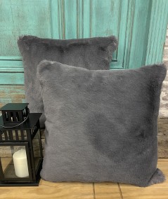 Chelsea Dark Grey Faux Fur Cushions