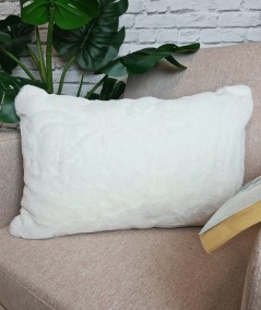 Chelsea Cream Rectangular Fur Cushion