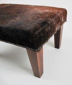 Modern small hair on hide footrest 310