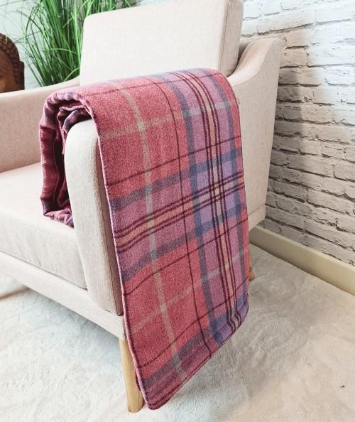 Red tartan checked blanket