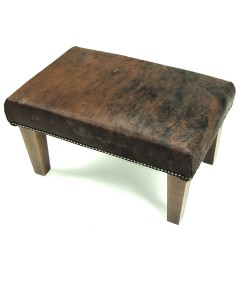 Small Brown Brindle Cowhide Footstool 322