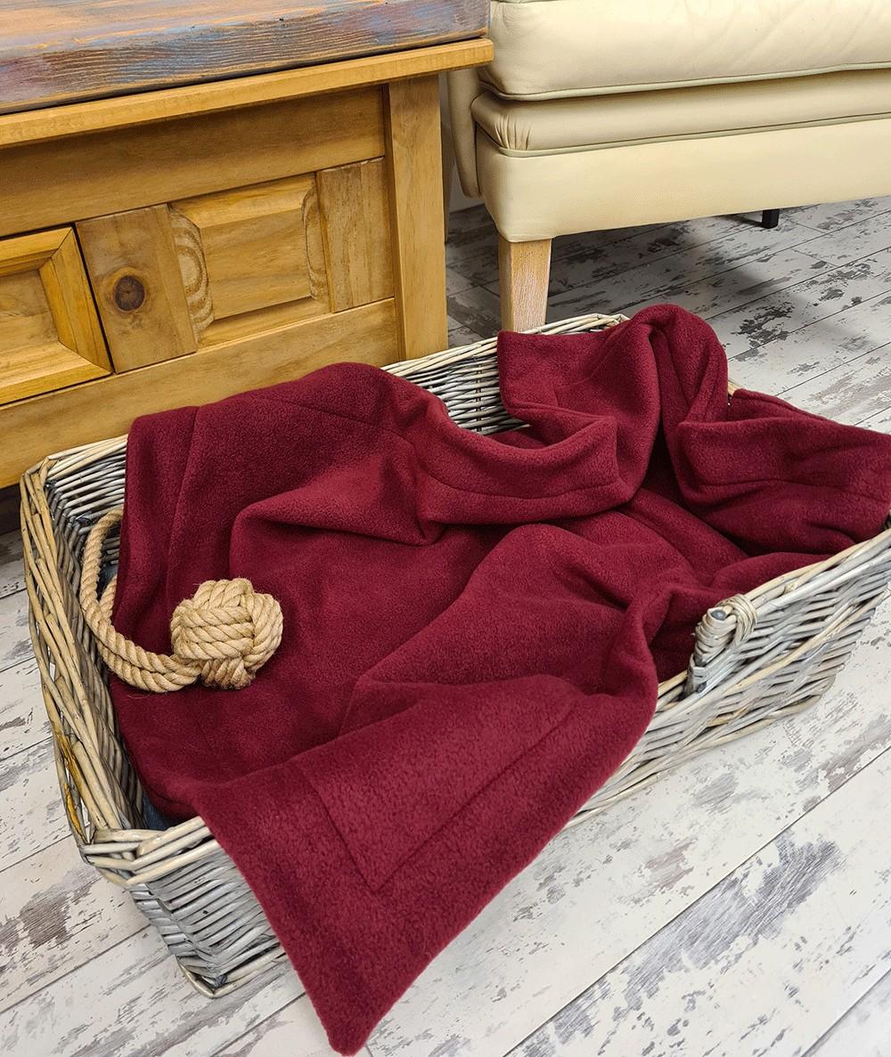 Wine Fleece Pet Blanket