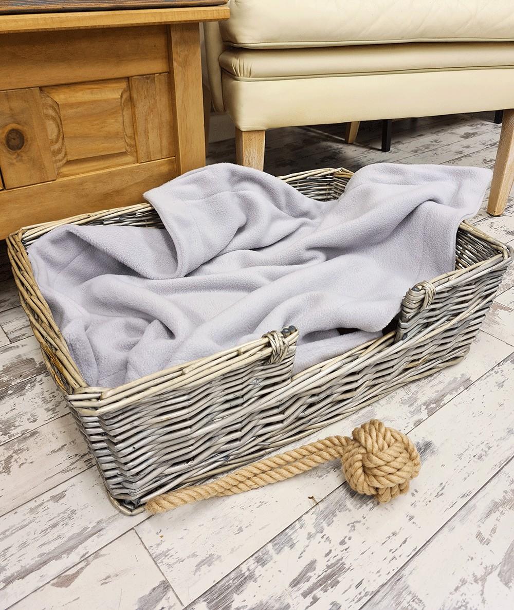 Light Grey Fleece Dog Blanket