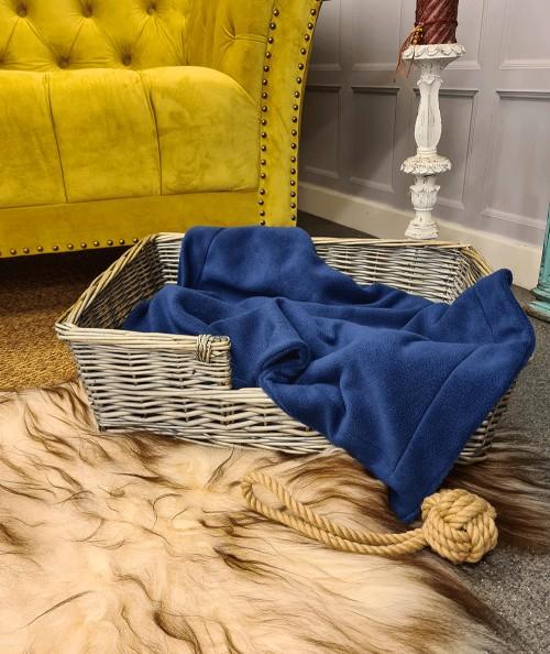 Petrol Blue Fleece Pet Blanket