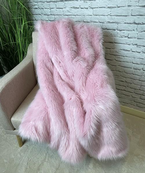 Candyfloss Pink Faux Fur Throw