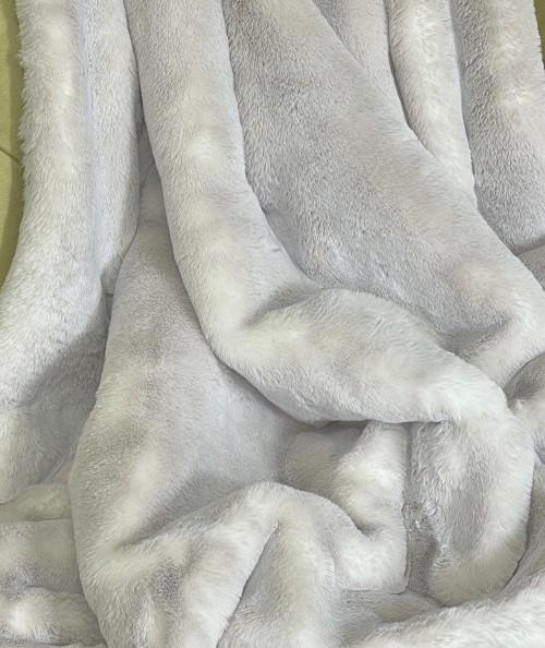 Close up image of the alpine rabbit luxury faux fur fabric