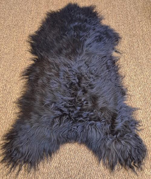 Dark brown real Icelandic sheepskin