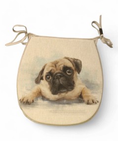 Large Pug reversible classic D seat pads