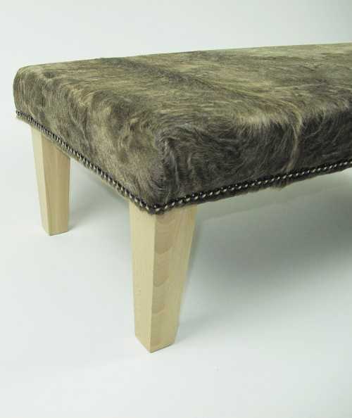 Extra Large Unique Cowhide Footstool 326