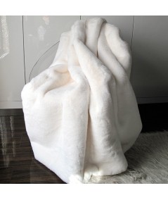 Chelsea Cream Luxury Faux Fur Throw