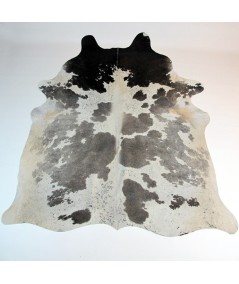 X/Large Black, Grey and off-white Cowhide Rug CR00142