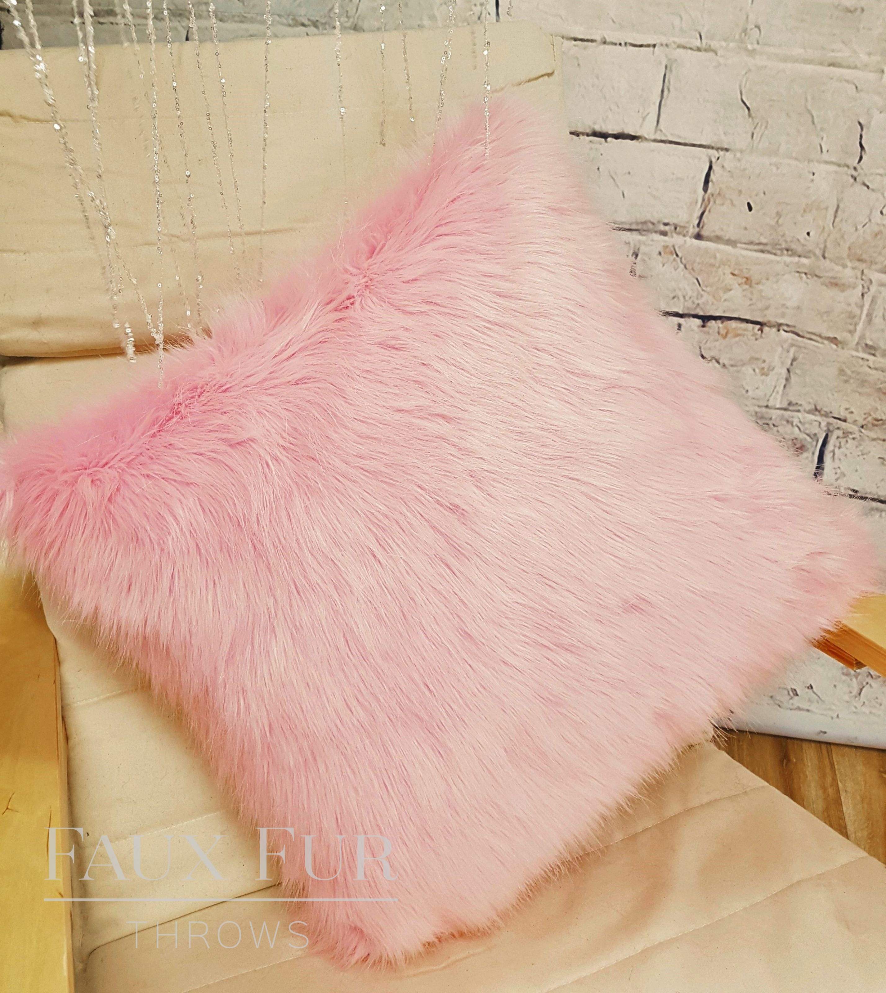 Powder Puff Faux Fur Cushion