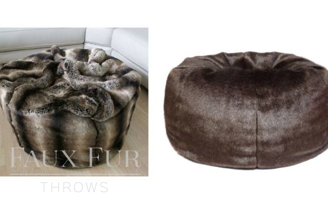 New Luxury Faux Fur Beanbags