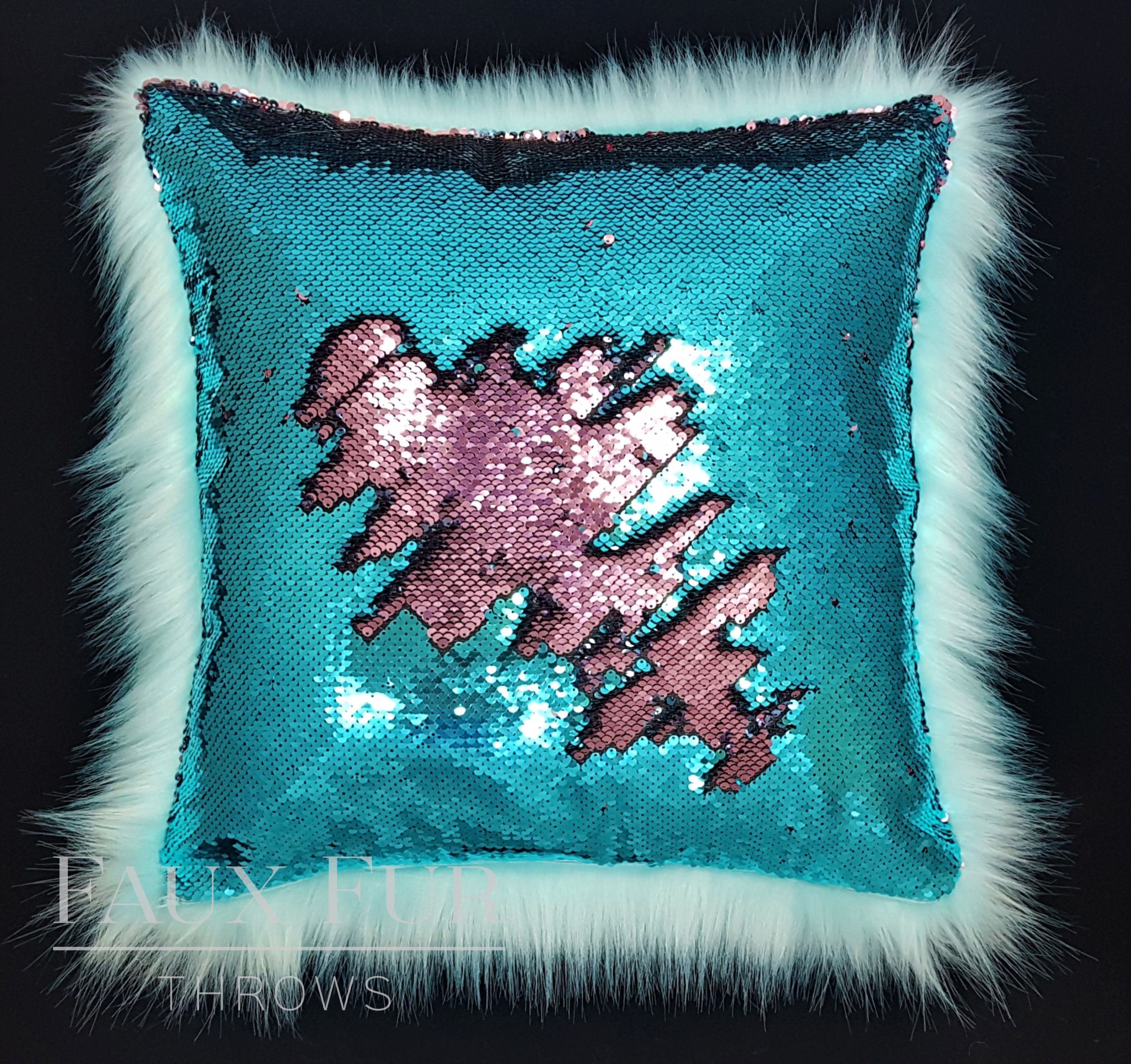 Sequin swipe outlet pillow